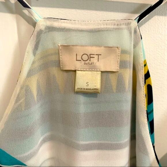 Loft striped colorful racerback tank size small - Picture 5 of 6